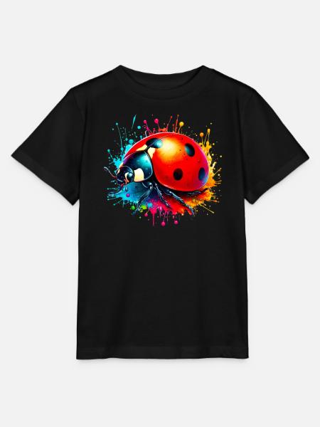 Marienkäfer - Stanley/Stella Kinder T-Shirt MINI CREATOR - Schwarz