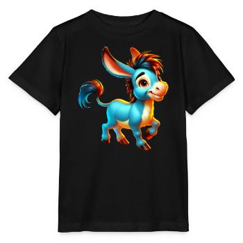 Esel-Maultier - Stanley/Stella Kinder T-Shirt MINI CREATOR  - Schwarz - Vorne - Mikhail (115cm)