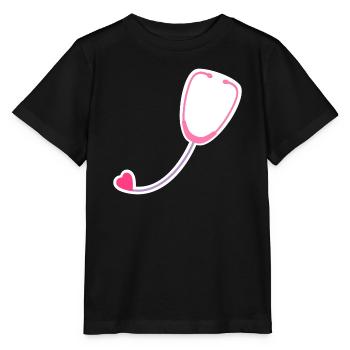Farbiges Stethoskop - Stanley/Stella Kinder T-Shirt MINI CREATOR  - Schwarz - Vorne - Mikhail (115cm)
