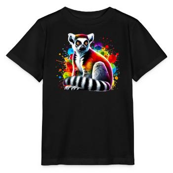 Lemur - Stanley/Stella Kinder T-Shirt MINI CREATOR  - Schwarz - Vorne - Mikhail (115cm)