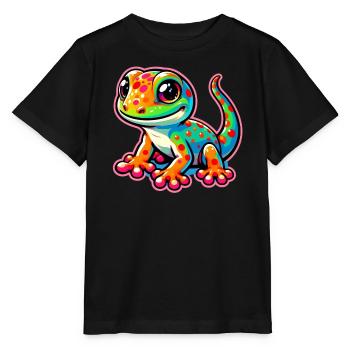 Gecko - Stanley/Stella Kinder T-Shirt MINI CREATOR  - Schwarz - Vorne - Mikhail (115cm)