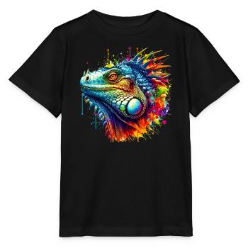 Iguane - T-shirt bio MINI CREATOR Stanley/Stella Enfant - noir - Devant - Mikhail (115cm)
