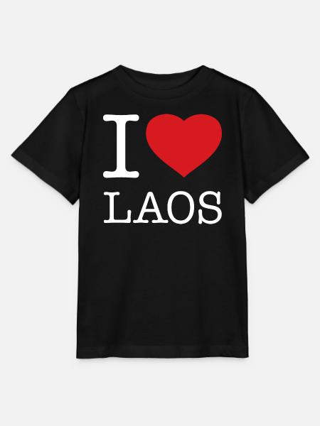 I LOVE LAOS - Stanley/Stella Kinder T-Shirt MINI CREATOR - Schwarz