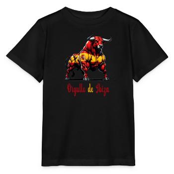 Le design du drapeau de Pride Ibiza - T-shirt bio MINI CREATOR Stanley/Stella Enfant - noir - Devant - Mikhail (115cm)