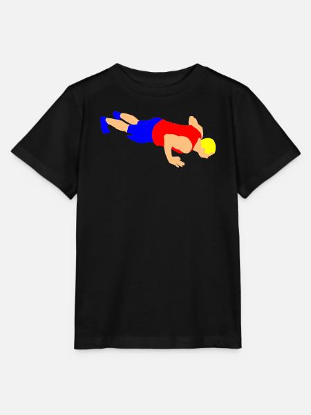Liegestütze - Stanley/Stella Kinder T-Shirt MINI CREATOR  - Schwarz