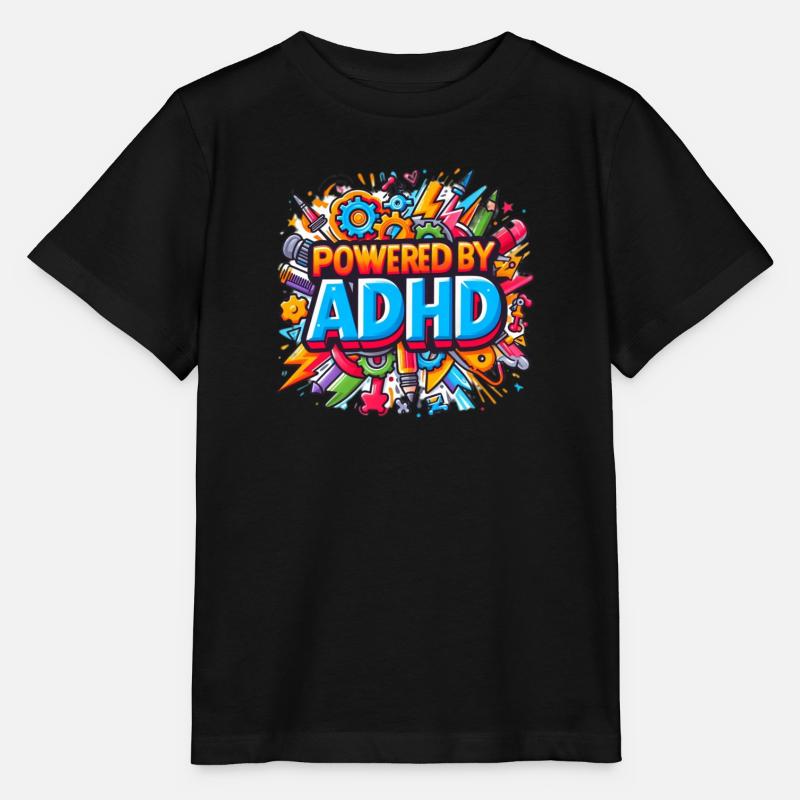 ADHD - Stanley/Stella MINI CREATOR Kids’ T-Shirt - black