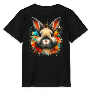 Kaninchen - Stanley/Stella Kinder T-Shirt MINI CREATOR  - Schwarz - Vorne - Mikhail (115cm)