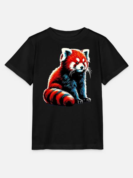 Kleiner Panda - Stanley/Stella Kinder T-Shirt MINI CREATOR - Schwarz