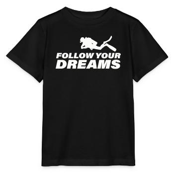 FOLLOW YOUR DREAMS - Stanley/Stella MINI CREATOR Kids’ T-Shirt - black - Front - Mikhail (115cm)