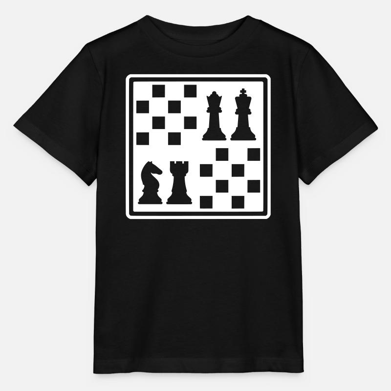 Échecs - T-shirt bio MINI CREATOR Stanley/Stella Enfant - noir