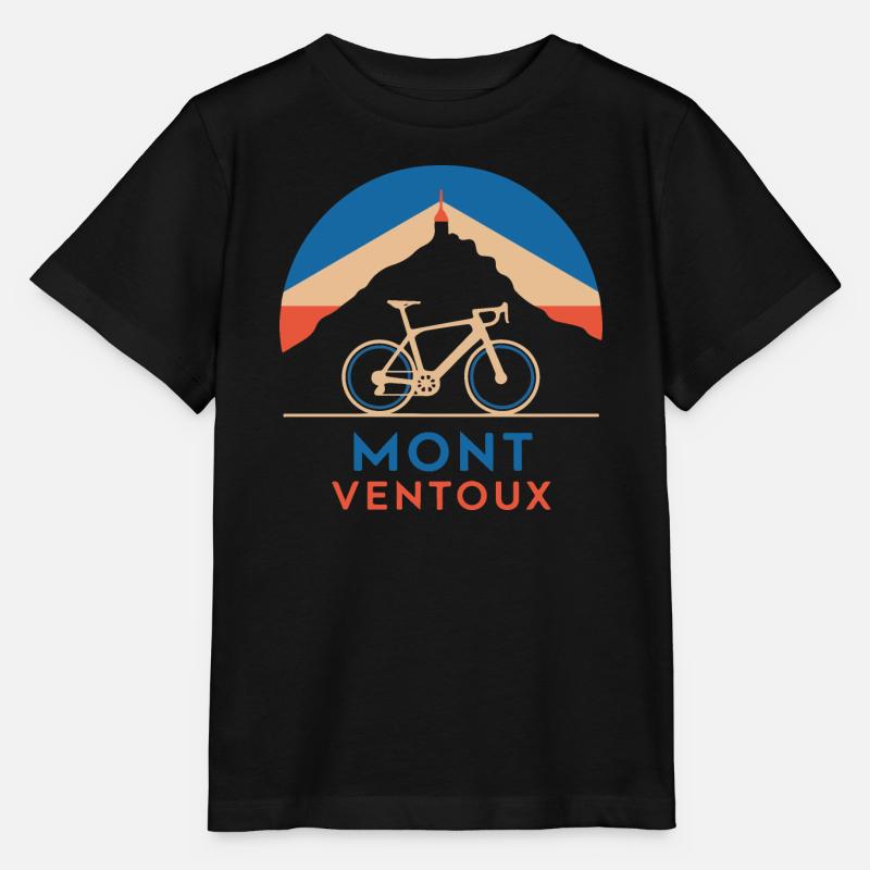 Le Mont Ventoux à vélo - T-shirt bio MINI CREATOR Stanley/Stella Enfant - noir