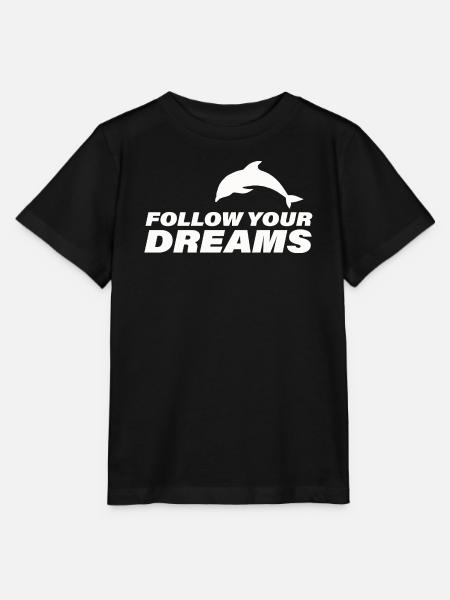 FOLLOW YOUR DREAMS - Stanley/Stella Kinder T-Shirt MINI CREATOR  - Schwarz