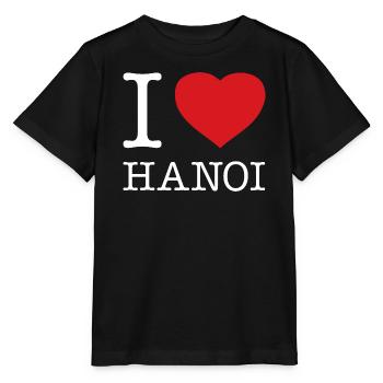 I LOVE HANOI - Stanley/Stella Kinder T-Shirt MINI CREATOR  - Schwarz - Vorne - Mikhail (115cm)