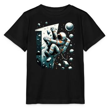 Bouldern Astronaut Raumfahrer Geschenk - Stanley/Stella Kinder T-Shirt MINI CREATOR  - Schwarz - Vorne - Mikhail (115cm)