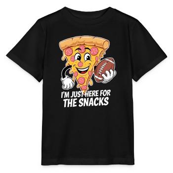 Football - Lustig Je suis juste là pour les collations - T-shirt bio MINI CREATOR Stanley/Stella Enfant - noir - Devant - Mikhail (115cm)