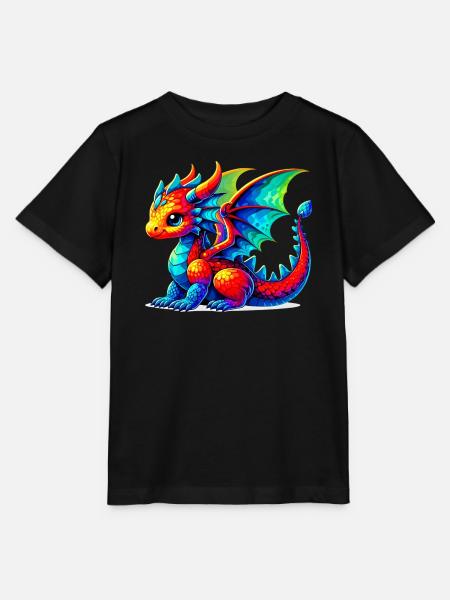 Drache - Stanley/Stella Kinder T-Shirt MINI CREATOR  - Schwarz