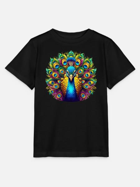 Pfau - Stanley/Stella Kinder T-Shirt MINI CREATOR - Schwarz