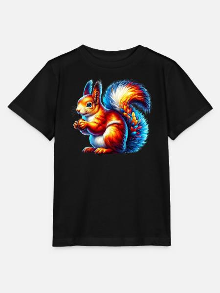 Eichhörnchen - Stanley/Stella Kinder T-Shirt MINI CREATOR - Schwarz