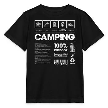 Camping en plein air - T-shirt bio MINI CREATOR Stanley/Stella Enfant - noir - Devant - Mikhail (115cm)
