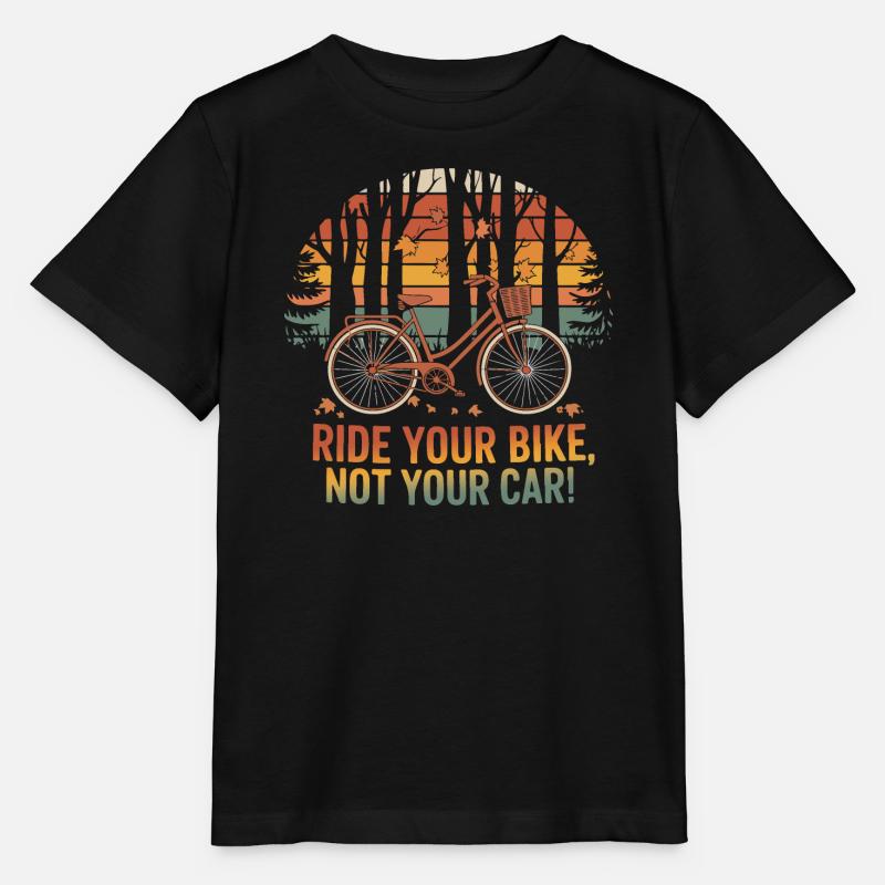 Conception d’aventure à vélo respectueuse de l’environnement - T-shirt bio MINI CREATOR Stanley/Stella Enfant - noir