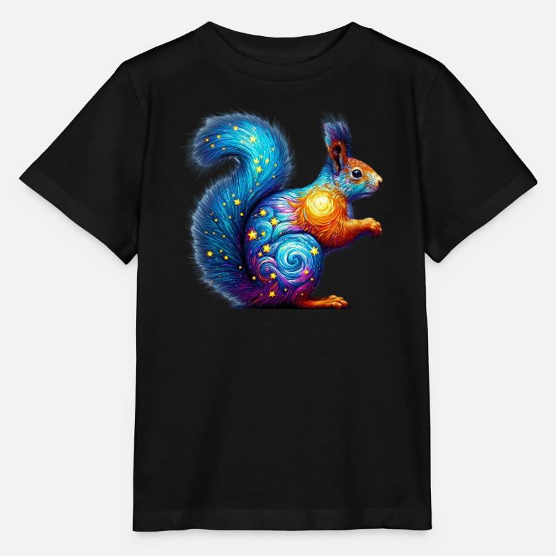 Écureuil - T-shirt bio MINI CREATOR Stanley/Stella Enfant - noir