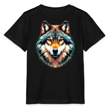 Wolf - Stanley/Stella MINI CREATOR Kids’ T-Shirt - black - Front - Mikhail (115cm)