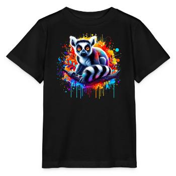 Lemur - Stanley/Stella MINI CREATOR Kids’ T-Shirt - black - Front - Mikhail (115cm)