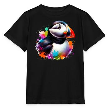 Papageitaucher - Stanley/Stella Kinder T-Shirt MINI CREATOR  - Schwarz - Vorne - Mikhail (115cm)