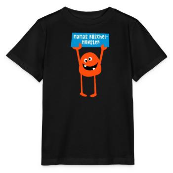 Monstre Maman Câlin Halloween Bande Dessinée Cool Dictons - T-shirt bio MINI CREATOR Stanley/Stella Enfant - noir - Devant - Mikhail (115cm)