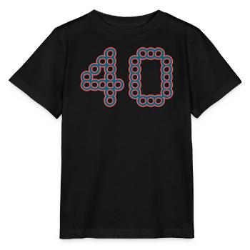 40. 40 ANS. 40e ANNIVERSAIRE. ANNIVERSAIRE 40 ANS. - T-shirt bio MINI CREATOR Stanley/Stella Enfant - noir - Devant - Mikhail (115cm)