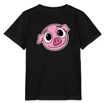 Schwein Kopf - Stanley/Stella Kinder T-Shirt MINI CREATOR  - Schwarz - Vorne - Mikhail (115cm)