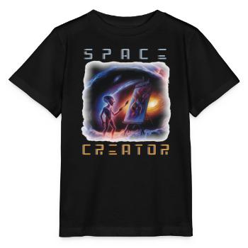 Galactic Alien Artist Canvas - Stanley/Stella MINI CREATOR Kids’ T-Shirt - black - Front - Mikhail (115cm)