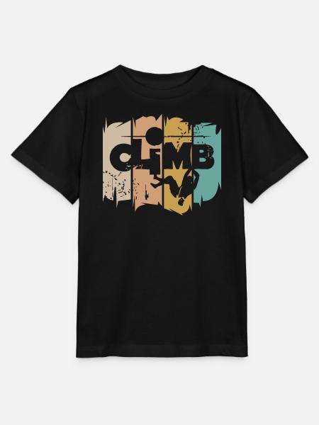 klettern retro bouldern Symbol vintage Kletterer - Stanley/Stella Kinder T-Shirt MINI CREATOR  - Schwarz