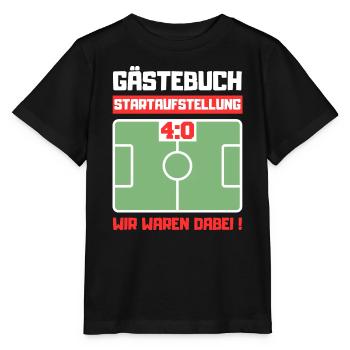 Gästebuch 40. Geburtstag Fußball - Stanley/Stella Kinder T-Shirt MINI CREATOR  - Schwarz - Vorne - Mikhail (115cm)