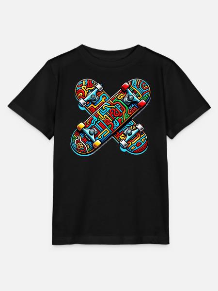 Skateboard - Stanley/Stella Kinder T-Shirt MINI CREATOR - Schwarz