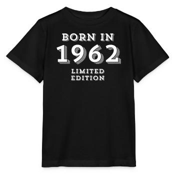 date de naissance, année de naissance, 1962 - T-shirt bio MINI CREATOR Stanley/Stella Enfant - noir - Devant - Mikhail (115cm)