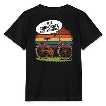 Firmenfahrrad-Enthusiast Vintage-Design - Stanley/Stella Kinder T-Shirt MINI CREATOR  - Schwarz - Vorne - Mikhail (115cm)