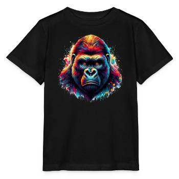 Gorilla - Stanley/Stella Kinder T-Shirt MINI CREATOR  - Schwarz - Vorne - Mikhail (115cm)