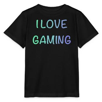 J’adore le jeu vidéo - T-shirt bio MINI CREATOR Stanley/Stella Enfant - noir - Devant - Mikhail (115cm)