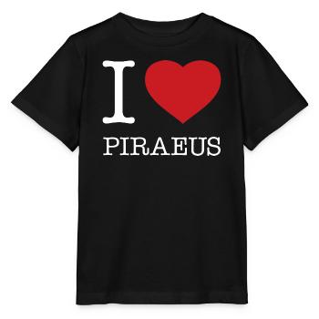 J’AIME LE PIRÉE Grèce - T-shirt bio MINI CREATOR Stanley/Stella Enfant - noir - Devant - Mikhail (115cm)