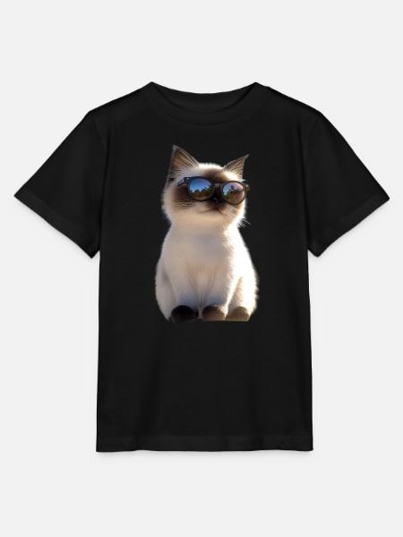 Birma Katze Heilige Birmakatze Süße Birma Katzen - Stanley/Stella Kinder T-Shirt MINI CREATOR - Schwarz