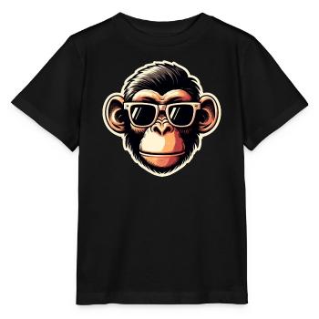 Monkey Glasses Cool - Stanley/Stella MINI CREATOR Kids’ T-Shirt - black - Front - Mikhail (115cm)