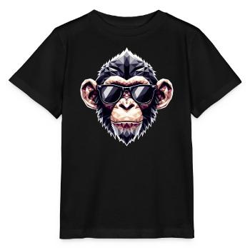 Monkey Glasses Polygon - Stanley/Stella MINI CREATOR Kids’ T-Shirt - black - Front - Mikhail (115cm)