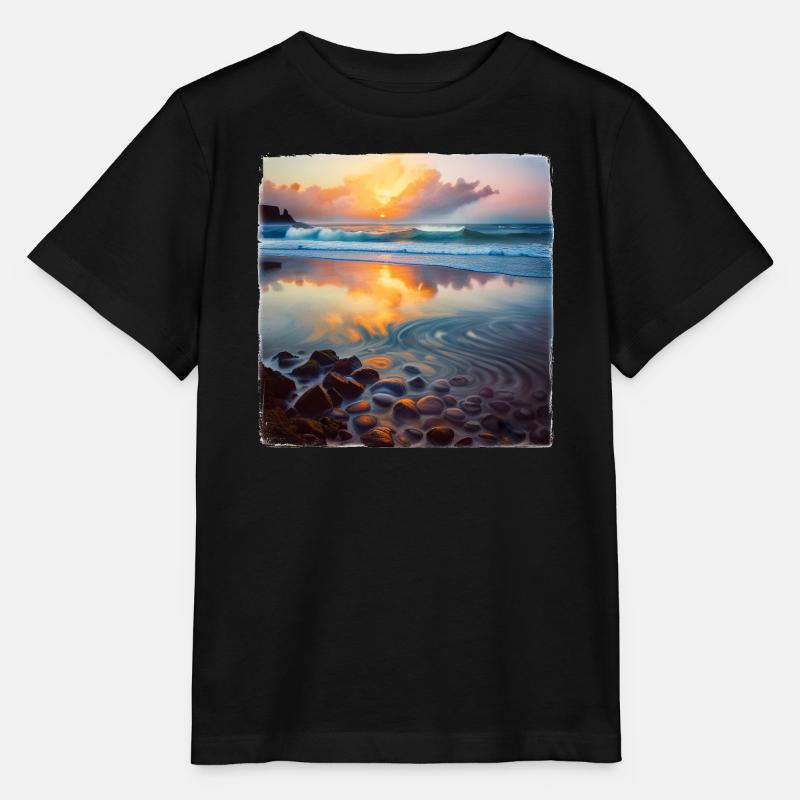 Plage Cailloux - T-shirt bio MINI CREATOR Stanley/Stella Enfant - noir