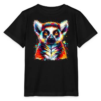 Lemur - Stanley/Stella MINI CREATOR Kids’ T-Shirt - black - Front - Mikhail (115cm)