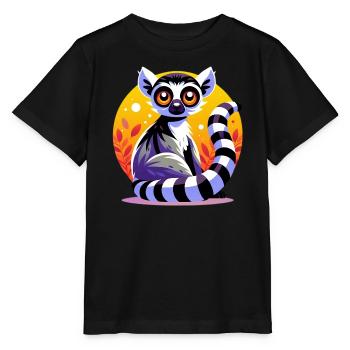 Lemur - Stanley/Stella MINI CREATOR Kids’ T-Shirt - black - Front - Mikhail (115cm)