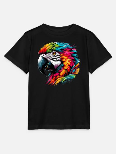 Papagei - Stanley/Stella Kinder T-Shirt MINI CREATOR  - Schwarz