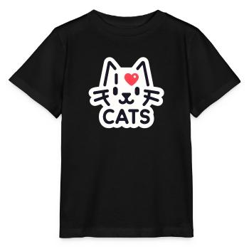 Charmante Katzenliebe - Stanley/Stella Kinder T-Shirt MINI CREATOR  - Schwarz - Vorne - Mikhail (115cm)