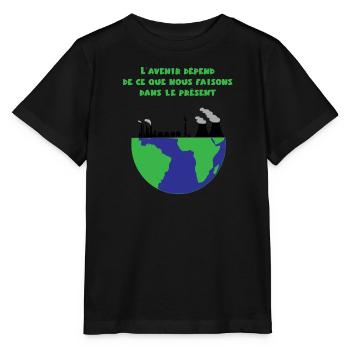 Planet Erde - Stanley/Stella Kinder T-Shirt MINI CREATOR  - Schwarz - Vorne - Mikhail (115cm)