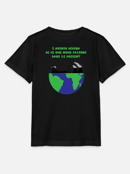 Planet Erde - Stanley/Stella Kinder T-Shirt MINI CREATOR - Schwarz